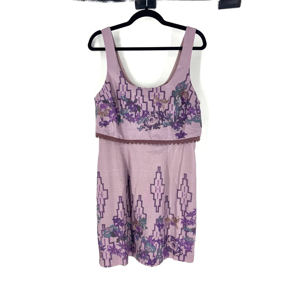NWT Purple Free People patterned mini, 10